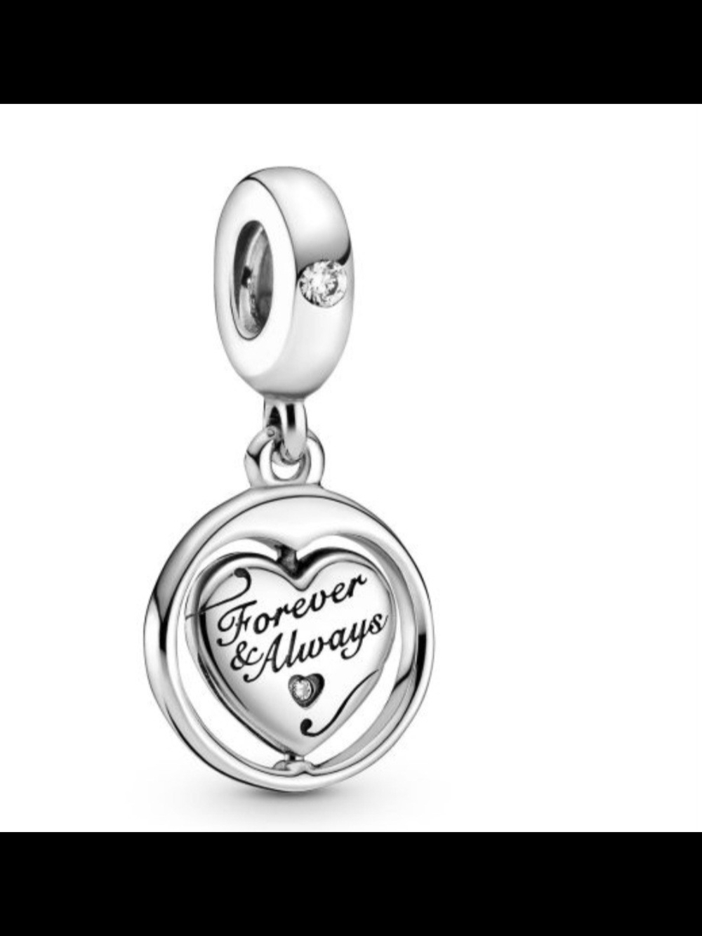 Pandora Silver 'Forever & Always' Spinning Charm